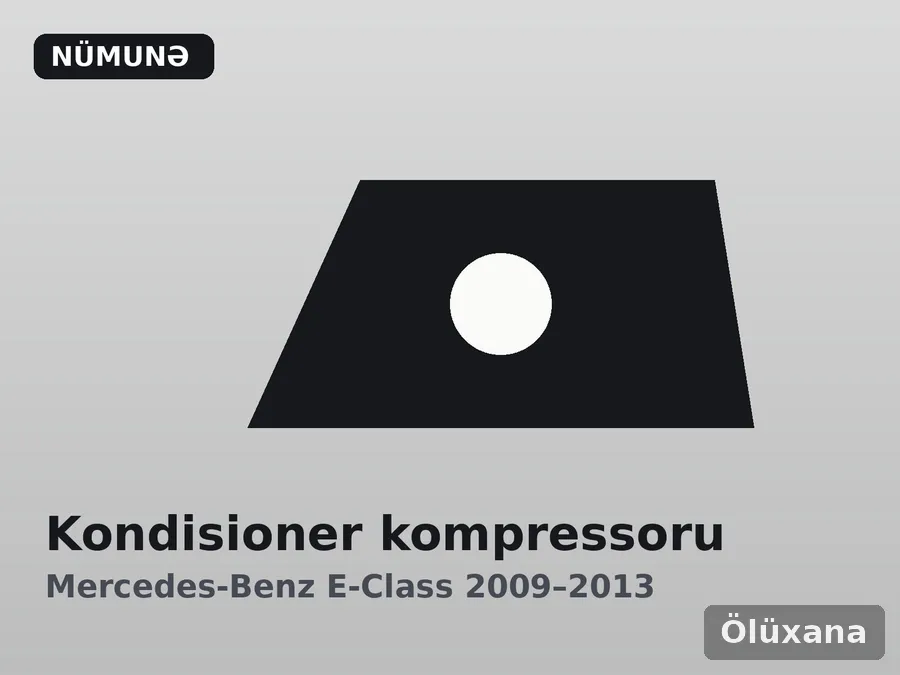 Kondisioner kompressoru — Mercedes-Benz E-Class 2009–2013