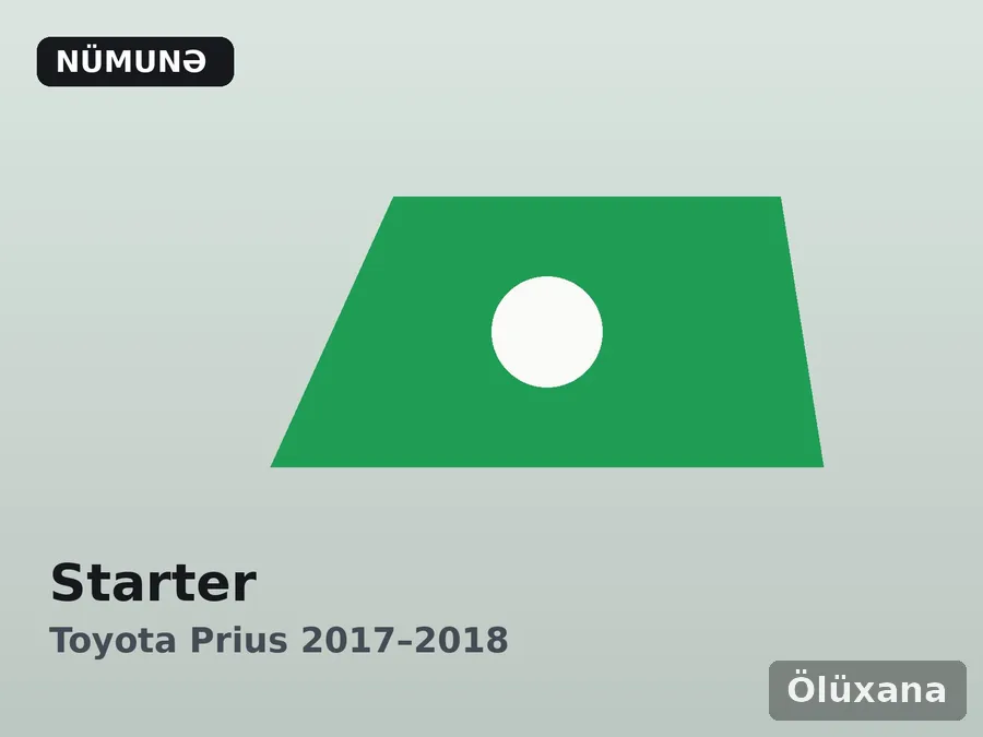 Starter — Toyota Prius 2017–2018