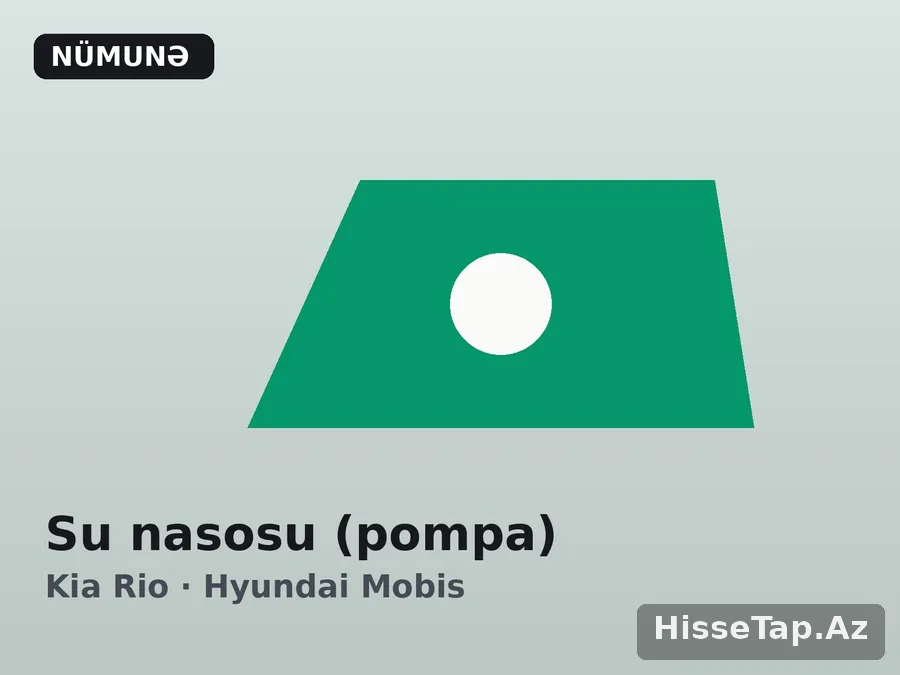 Su nasosu (pompa) — Kia Rio 2011–2017