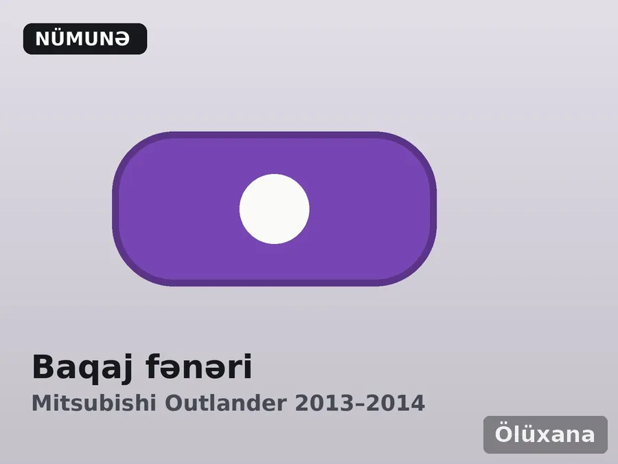 Baqaj fənəri — Mitsubishi Outlander 2013–2014