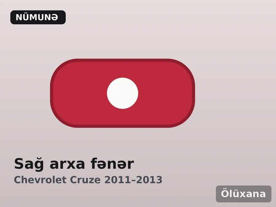 Sağ arxa fənər — Chevrolet Cruze 2011–2013