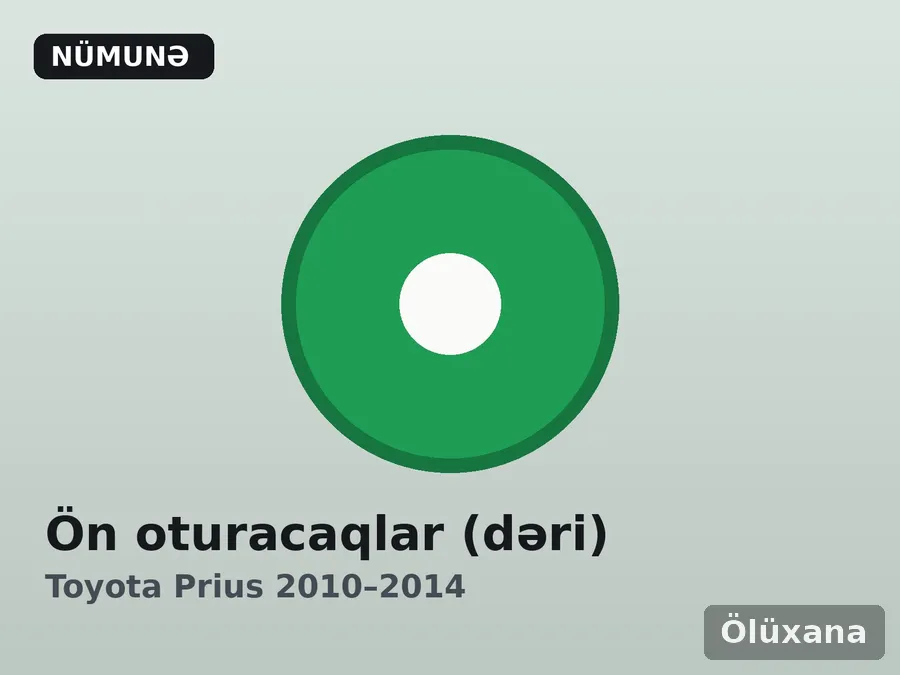 Ön oturacaqlar (dəri) — Toyota Prius 2010–2014