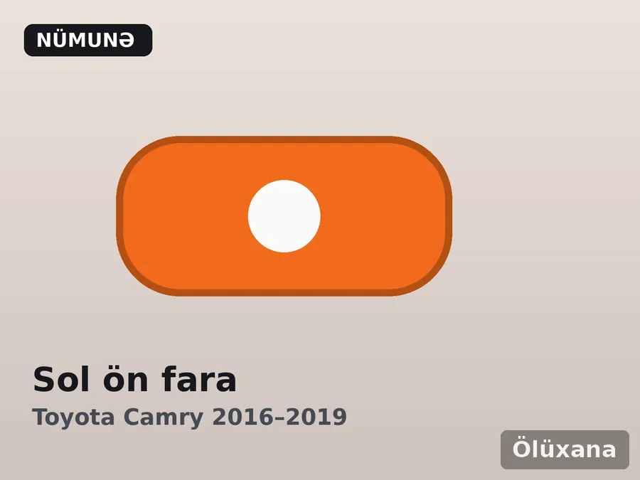 Sol ön fara — Toyota Camry 2016–2019