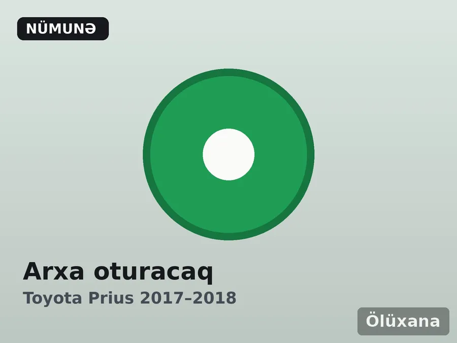 Arxa oturacaq — Toyota Prius 2017–2018
