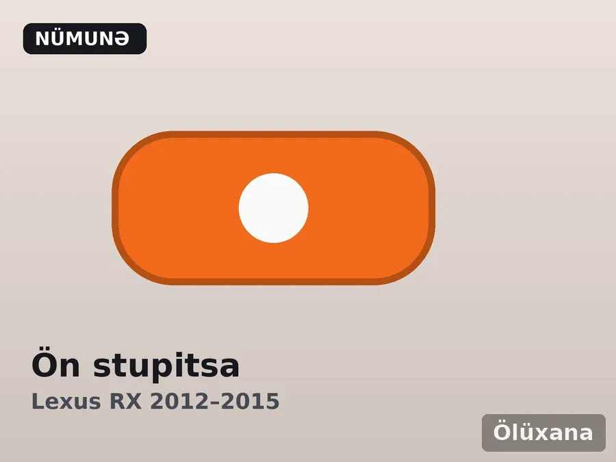 Ön stupitsa — Lexus RX 2012–2015
